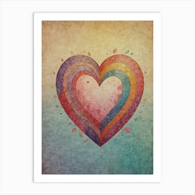 Heart With Leaves Art Print