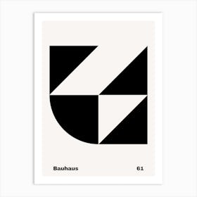 Geometric Bauhaus Poster B&W 61 Art Print