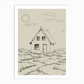 House In The Field Art Print