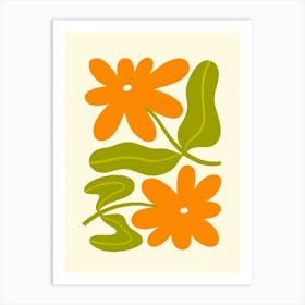 Orange Flowers Art Print