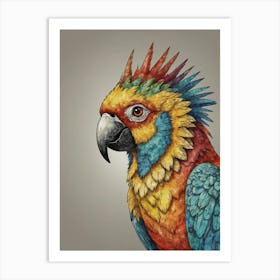 Colorful Parrot 35 Art Print