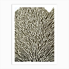 Acropora Linocut Art Print