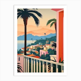 Puerto Vallarta, Mexico, Bold Outlines 4 Art Print