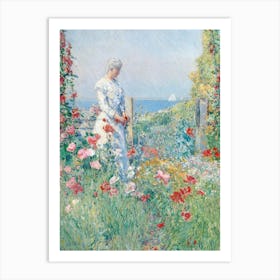 In The Garden (Celia Thaxter In Her Garden), Frederick Childe Hassam Art Print