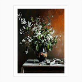 Baroque Floral Still Life Veronica Flower 4 Art Print