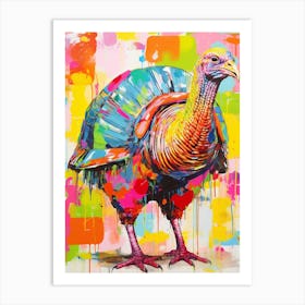 Colourful Bird Painting Turkey 3 Art Print