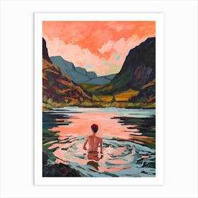 Wild Swimming At Loch An Eilein Scotland 1 Art Print