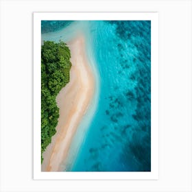 Aerial View Of A Tropical Island Art Print