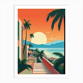 Puerto Vallarta, Mexico, Bold Outlines 3 Art Print