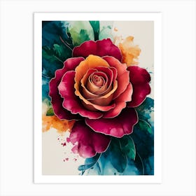 Watercolor Rose 2 Art Print