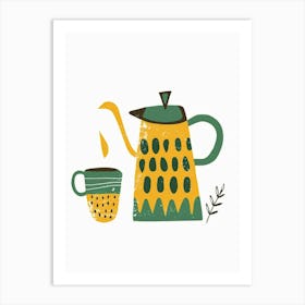 Teapot And Cup Art Print