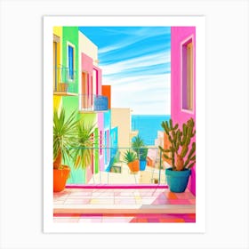 Civitavecchia, Italy Colourful View 3 Art Print