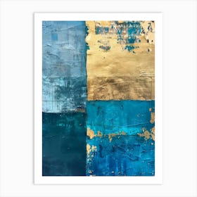 Blue And Gold 14 Art Print