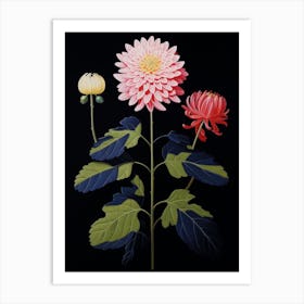Dahlia 6 Hilma Af Klint Inspired Flower Illustration Art Print