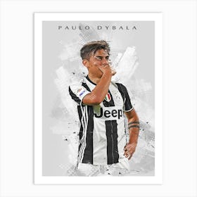 Paulo Dybala Drawing Art Print