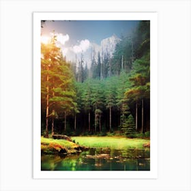 Pond In The Forest 4 Art Print