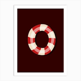 Candy Cane Christmas Letters Living Room Holiday Display 15 Art Print