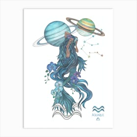 Aquarius Mermaid Art Print