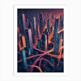 Futuristic Cityscape 9 Art Print