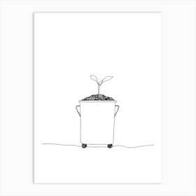 Plant In A Bucket Poster