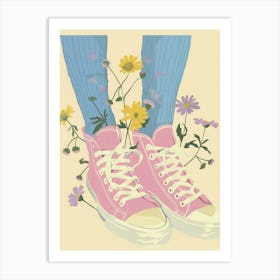 Pink Shoes And Wild Flowers 5 Art Print