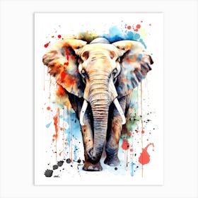 Watercolor Elephant Art Print