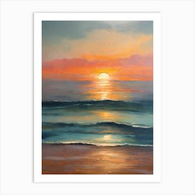 Sunset At The Beach Art Print