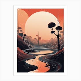 Futuristic Abstract Minimalist 1 Art Print