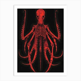 Octopus Skeleton Art Print