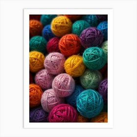 Colorful Yarn Balls 2 Art Print