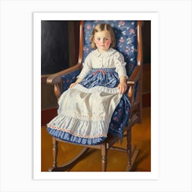 Little Girl In A Rocking Chair Art Print