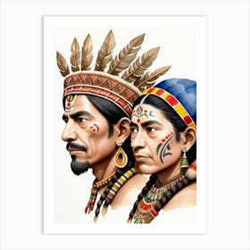 South American King & Queen Art Print