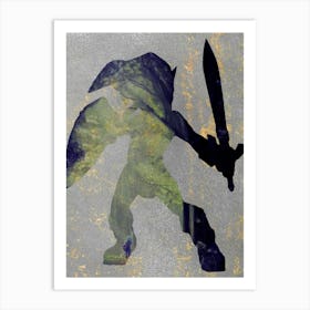 Anime Negative Space ― Link Ready To Beatle Art Print