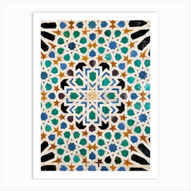 Moroccan zalij mosaic Art Print