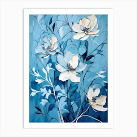 Blue Flowers 17 Art Print