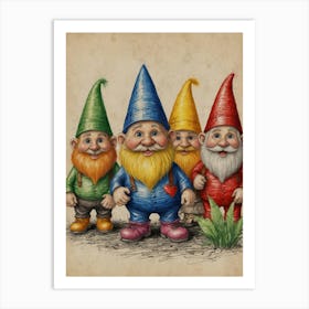 Gnomes 1 Art Print