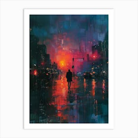 Rainy Night Art Print