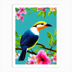 Baldpate 2 Tropical bird Art Print