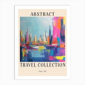 Abstract Travel Collection Poster Dubai Uae 6 Art Print