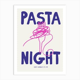 Pasta Night Art Print