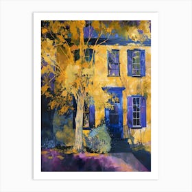 House With Blue Shutters 1 Art Print