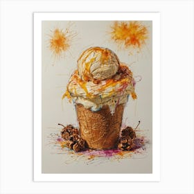 Ice Cream Cone 56 Art Print