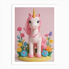 Unicorn In The Garden Art Print