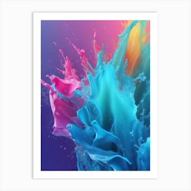 Colorful Splash Of Paint Art Print