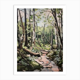 Green Forest Pattern Painting 8 Art Print