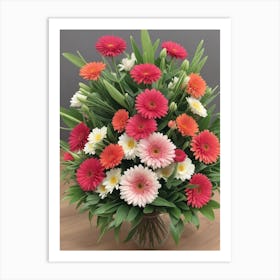 Gerbera Bouquet Art Print