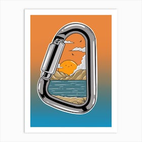 Carabiner Sunsets Art Print