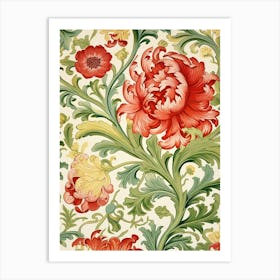 Floral Wallpaper 281 Art Print