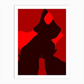 Silhouette Of A Dog 1 Art Print