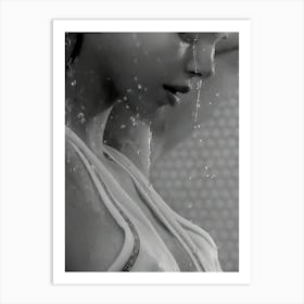 Kendall Jenner In The Bathroom Art Print